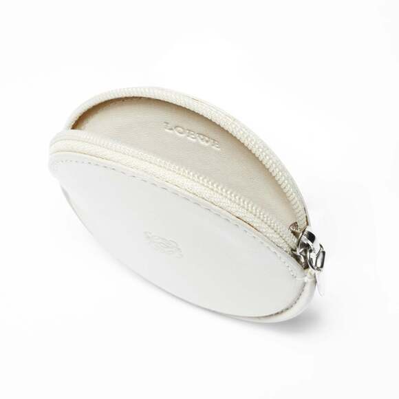 LOEWE Leather Mini Wallet/Coin Case, Ivory
